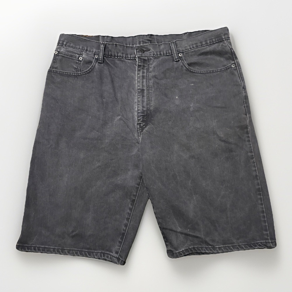 Levis 569 Jeans Shorts Men's‎ Size 40 Charcoal Black Wash Baggy Y2K